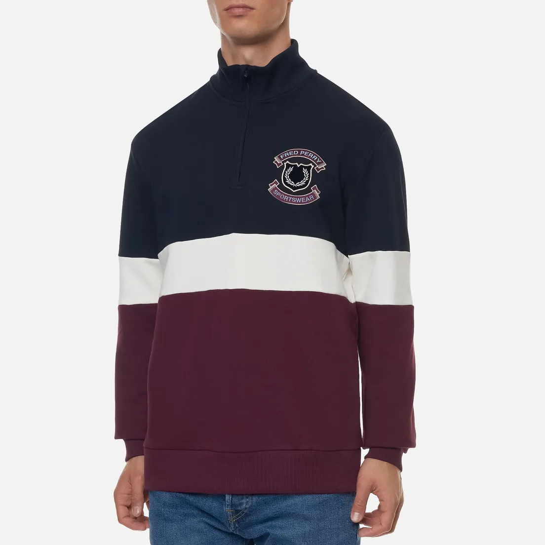 Fred Perry Мужская толстовка Shield Half-Zip