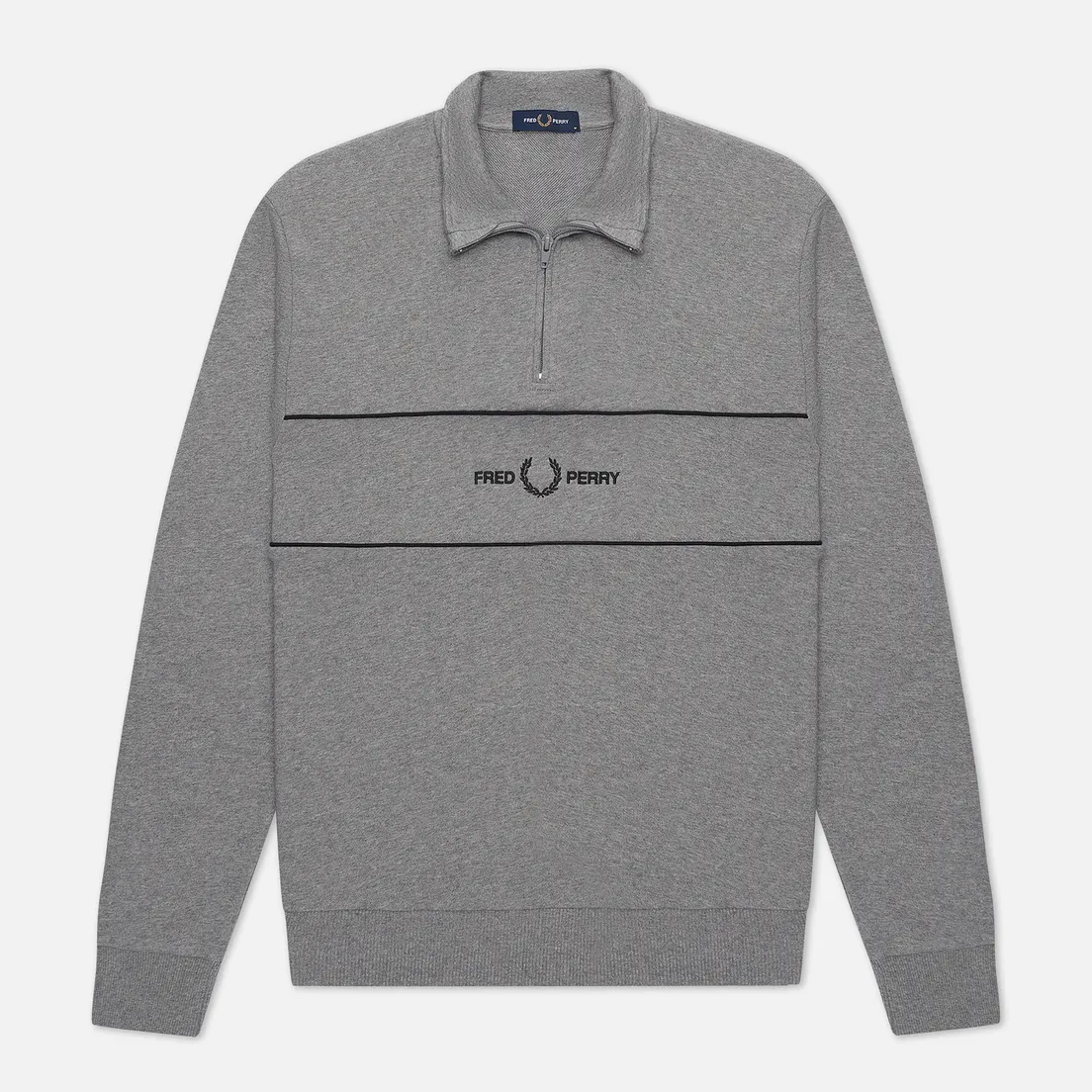 Fred Perry Мужская толстовка Embroidered Panel Half Zip