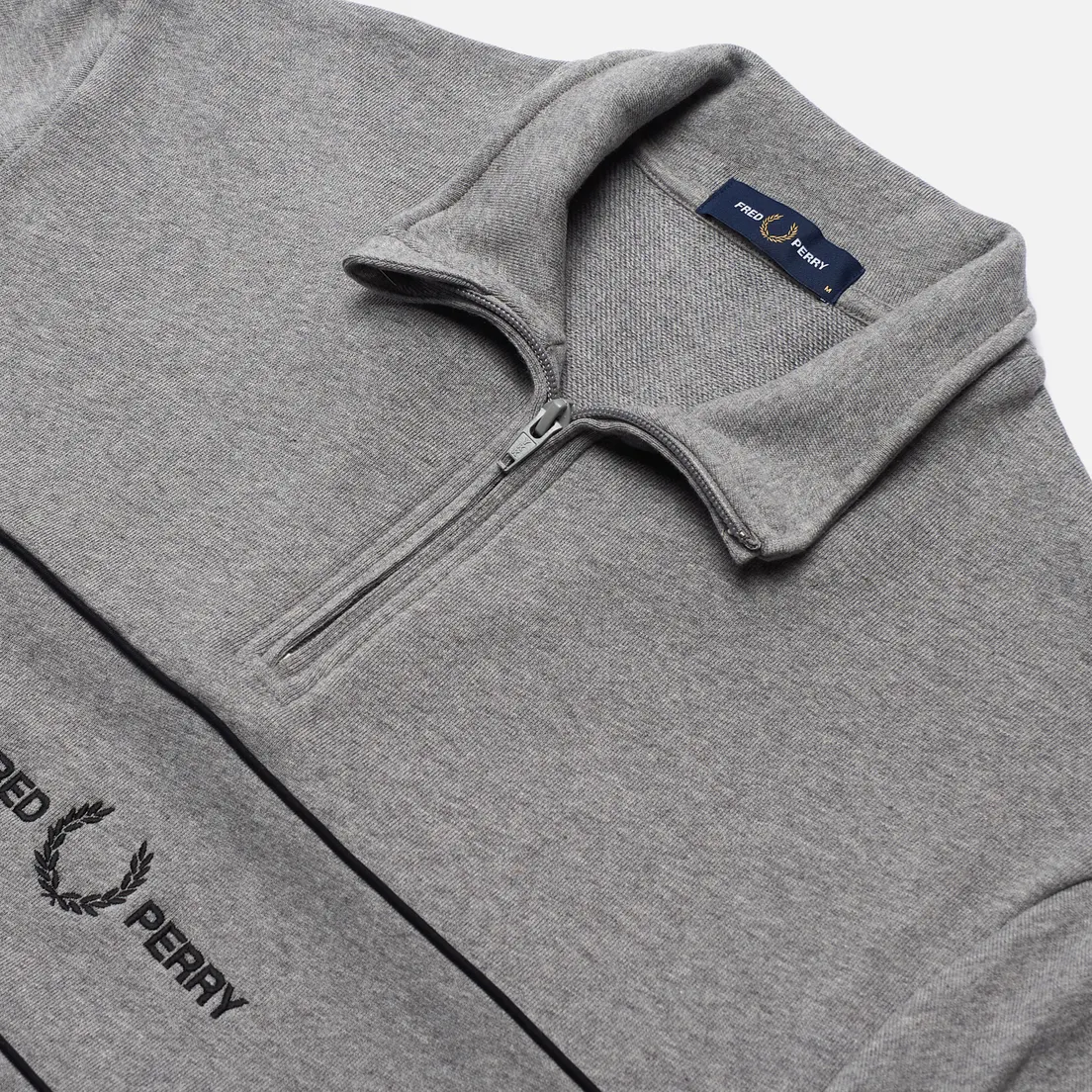 Fred Perry Мужская толстовка Embroidered Panel Half Zip