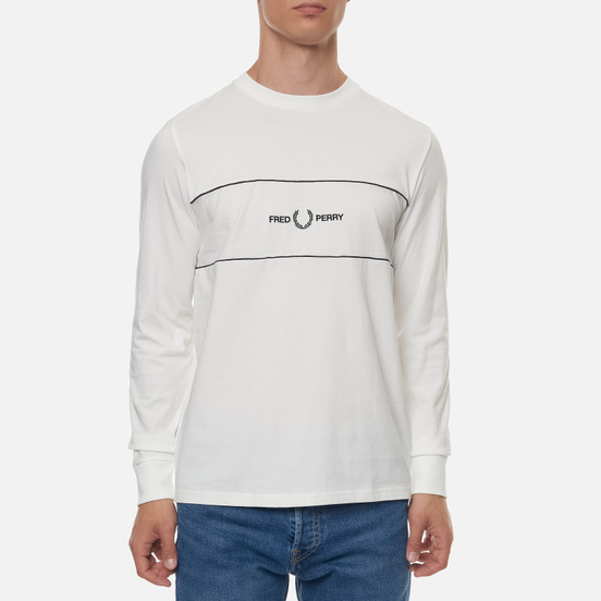 Мужской лонгслив Fred Perry Embroidered Panel Snow White