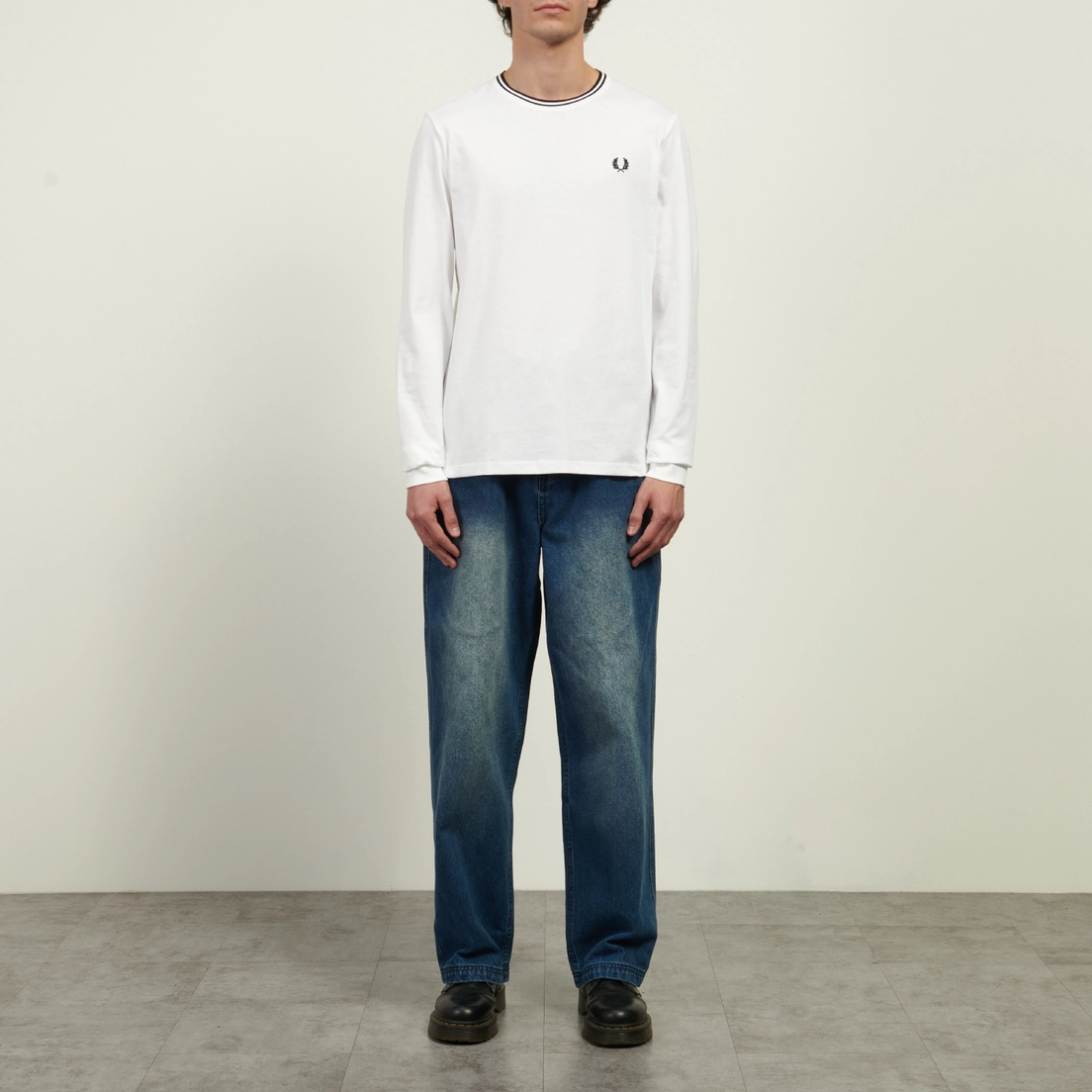 Fred Perry Мужской лонгслив Twin Tipped