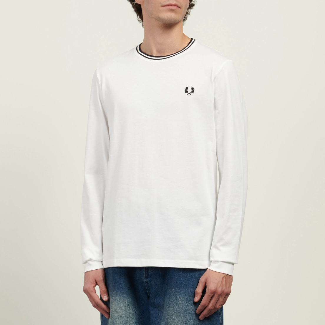 Fred Perry Мужской лонгслив Twin Tipped