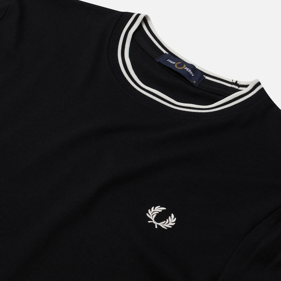 Мужской лонгслив Fred Perry LS Twin Tipped Black