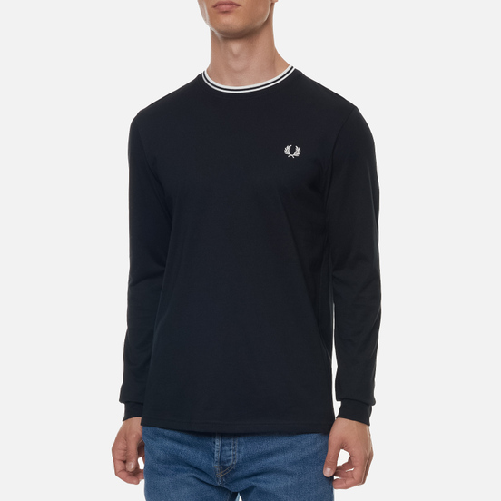 Мужской лонгслив Fred Perry LS Twin Tipped Black