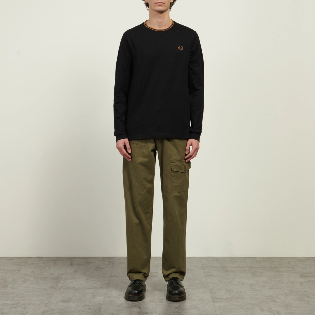 Fred Perry Мужской лонгслив Twin Tipped