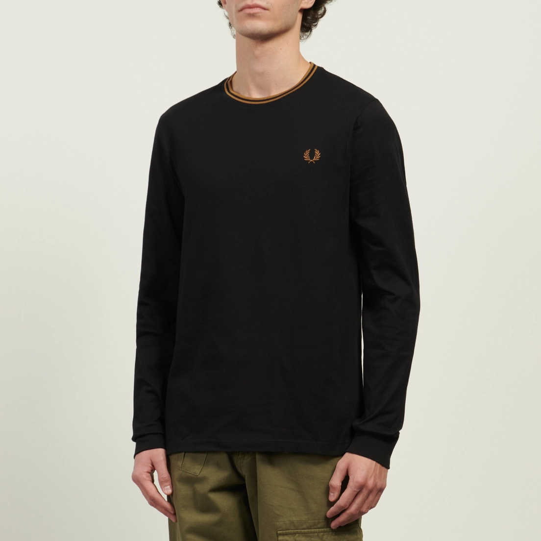 Fred Perry Мужской лонгслив Twin Tipped