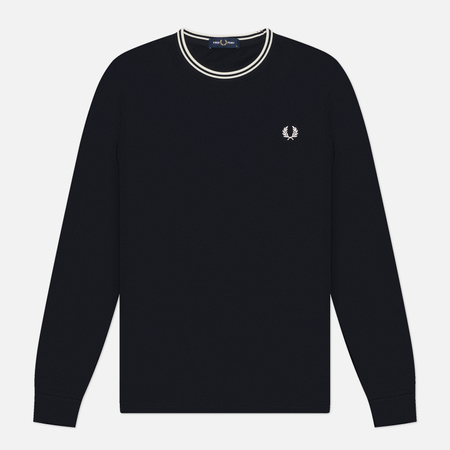 Мужской лонгслив Fred Perry Twin Tipped, цвет синий, размер S
