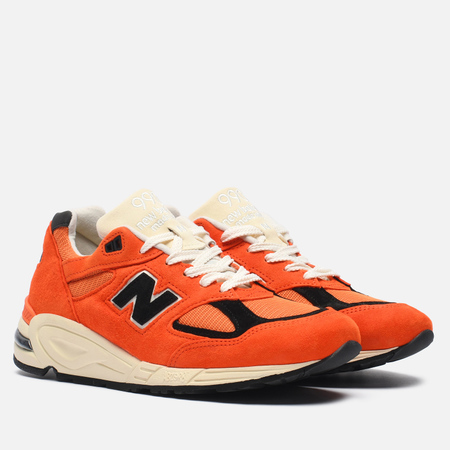 фото Мужские кроссовки new balance x teddy santis 990v2, цвет оранжевый, размер 40 eu