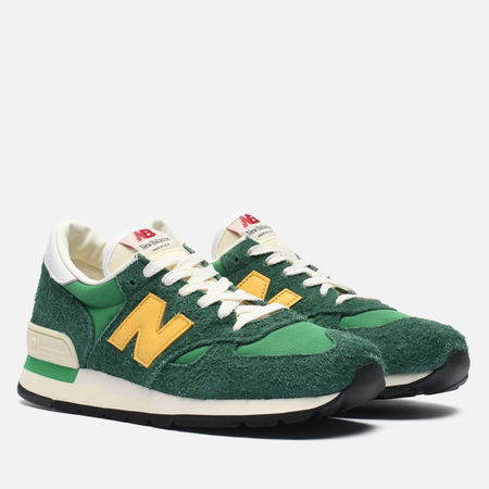 фото Мужские кроссовки new balance x teddy santis 990v1, цвет зелёный, размер 40 eu