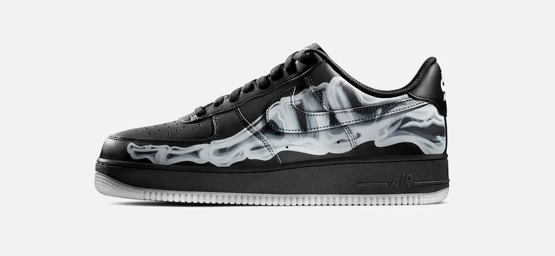 Nike Air Force 1 ‘07 Skeleton QS “Black”: анатомия Хэллоуина