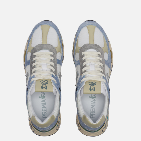 Мужские кроссовки Premiata Mase 4550 Blue/Olive/White
