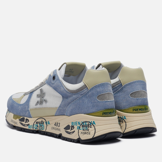 Мужские кроссовки Premiata Mase 4550 Blue/Olive/White