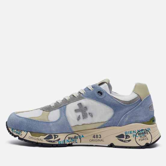 Мужские кроссовки Premiata Mase 4550 Blue/Olive/White