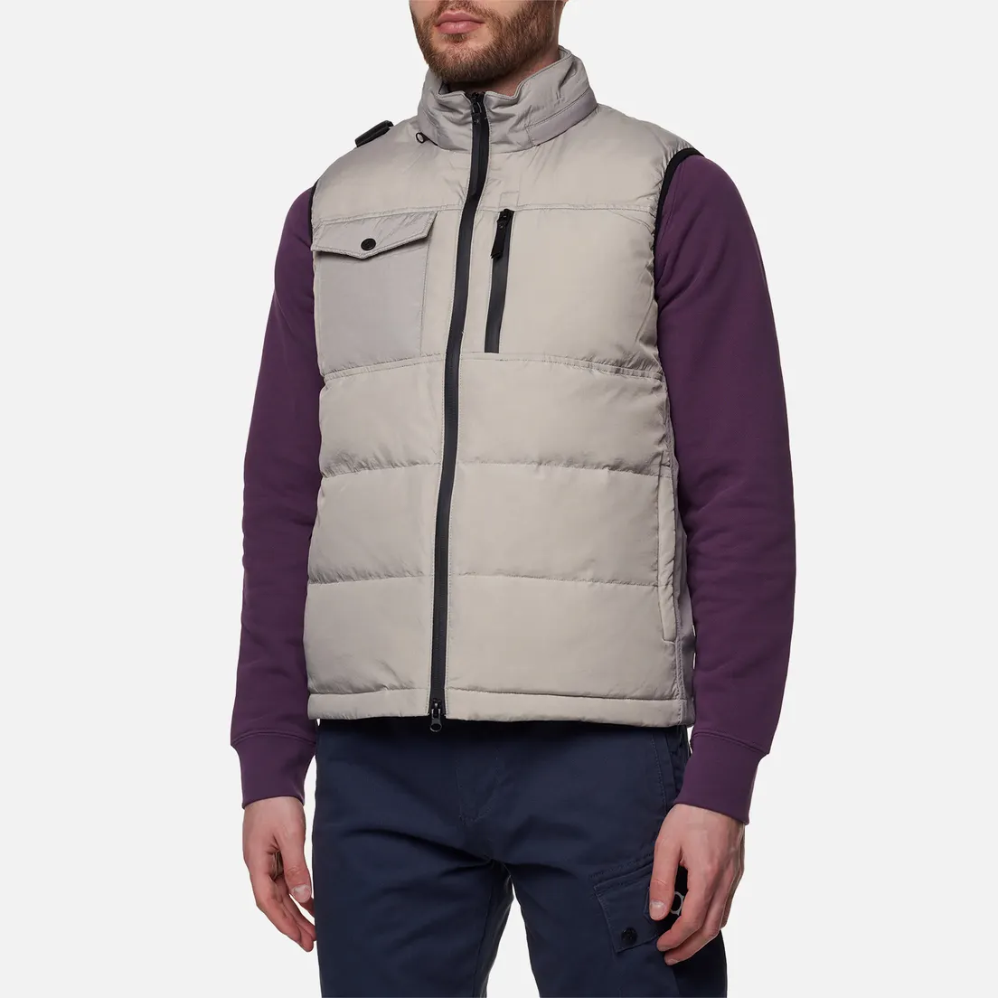 MA.Strum Мужской жилет Softshell Down Quilt Funnel Neck