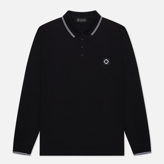 Мужской лонгслив MA.Strum Jersey Polo Jet Black