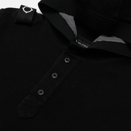 Мужская толстовка MA.Strum Double Face Pique Overhead Hoody Jet Black