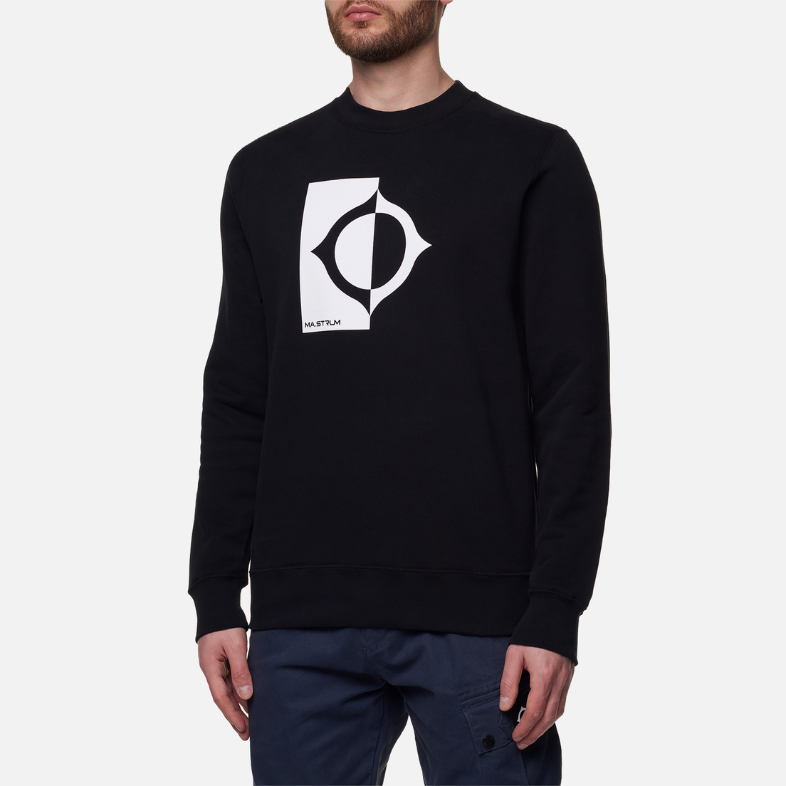 MA.Strum Мужская толстовка Compass Print Crew Neck