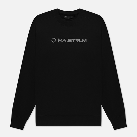 фото Мужская толстовка ma.strum chest logo crew neck, цвет чёрный, размер s