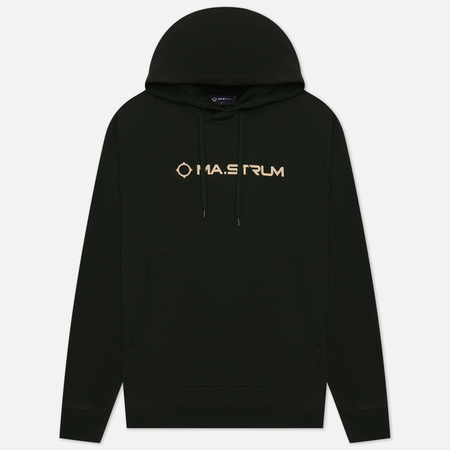 фото Мужская толстовка ma.strum chest logo hoodie, цвет оливковый, размер s