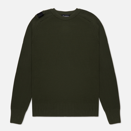 фото Мужской свитер ma.strum milano knit crew neck, цвет оливковый, размер s