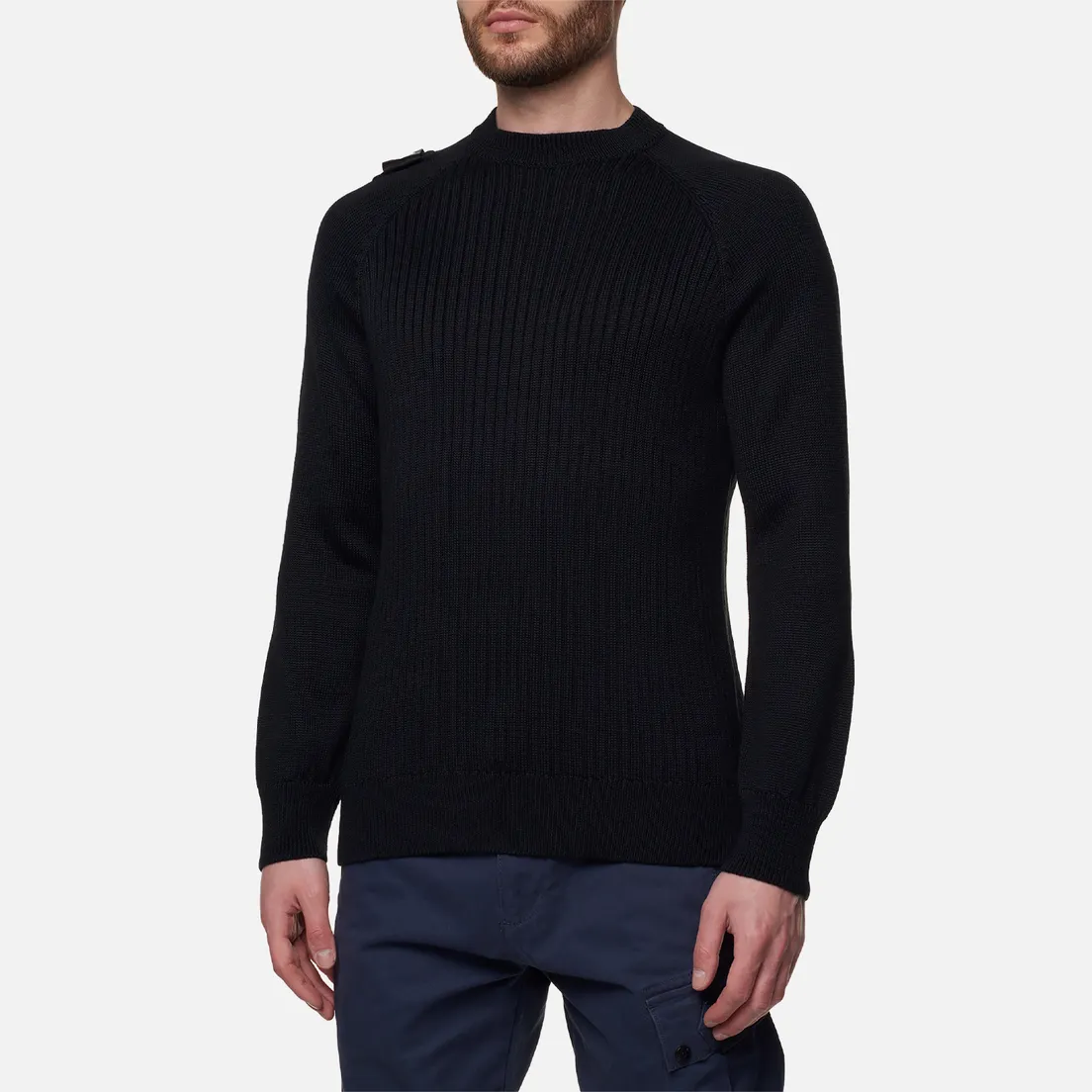 MA.Strum Мужской свитер Rib Panel Crew Neck
