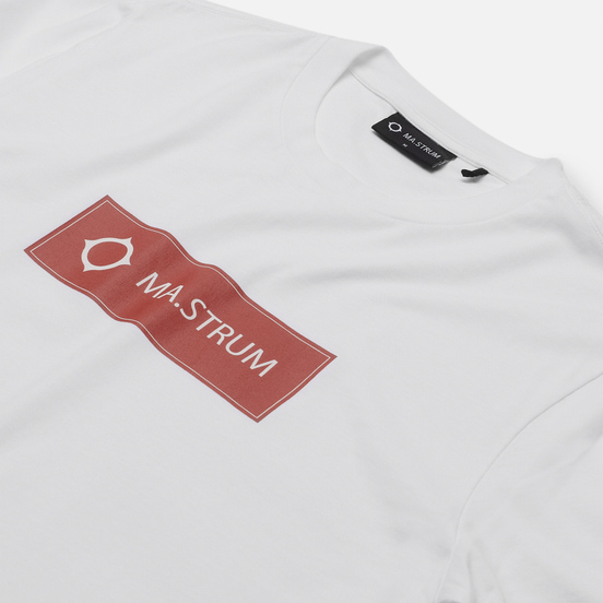 Мужская футболка MA.Strum Icon Box Logo Optic White/Burnt Orange
