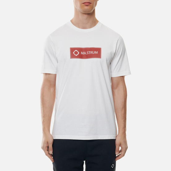 Мужская футболка MA.Strum Icon Box Logo Optic White/Burnt Orange