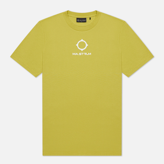 Мужская футболка MA.Strum Archive Logo Print Sulphur Gold