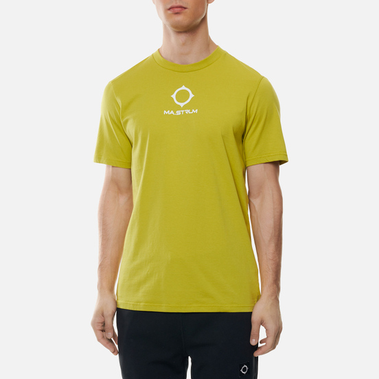 Мужская футболка MA.Strum Archive Logo Print Sulphur Gold