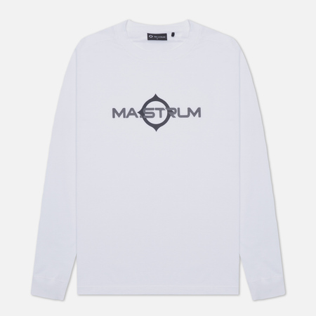 Мужской лонгслив MA.Strum Logo Print FW21, цвет белый, размер XL