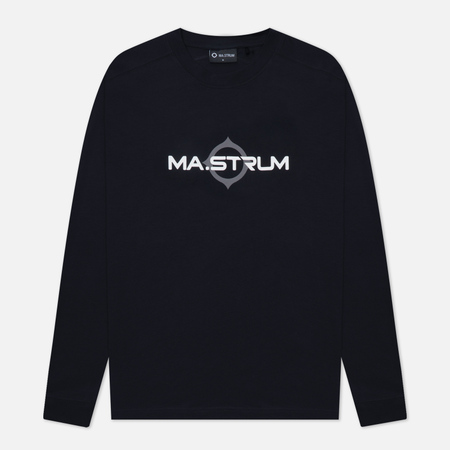 Мужской лонгслив MA.Strum Logo Print, цвет чёрный, размер XL