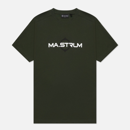 Мужская футболка MA.Strum Logo Print, цвет оливковый, размер XXXL