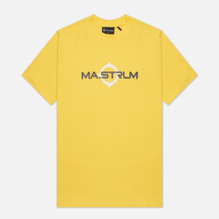 Мужская футболка MA.Strum Logo Print, цвет жёлтый, размер L