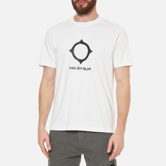 Мужская футболка MA.Strum Distort Logo Optic White