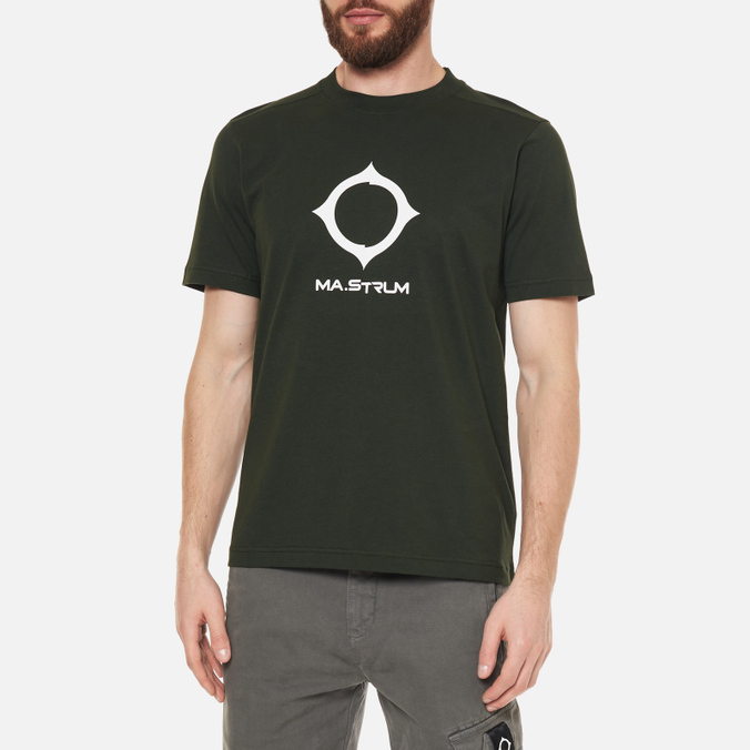Мужская футболка MA.Strum, цвет зелёный, размер S MAS8370-M306 Distort Logo - фото 3
