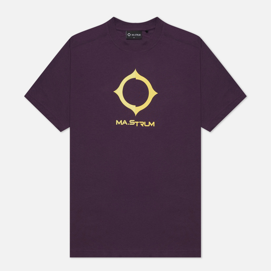 Мужская футболка MA.Strum Distort Logo Aubergine