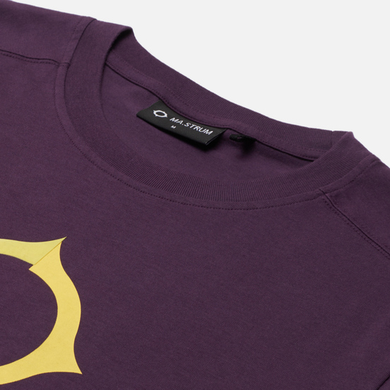 Мужская футболка MA.Strum Distort Logo Aubergine