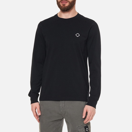 Мужской лонгслив MA.Strum Icon Embroidered ID Jet Black