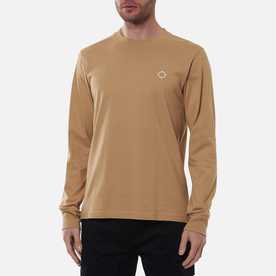 Мужской лонгслив MA.Strum Icon Embroidered ID Sand