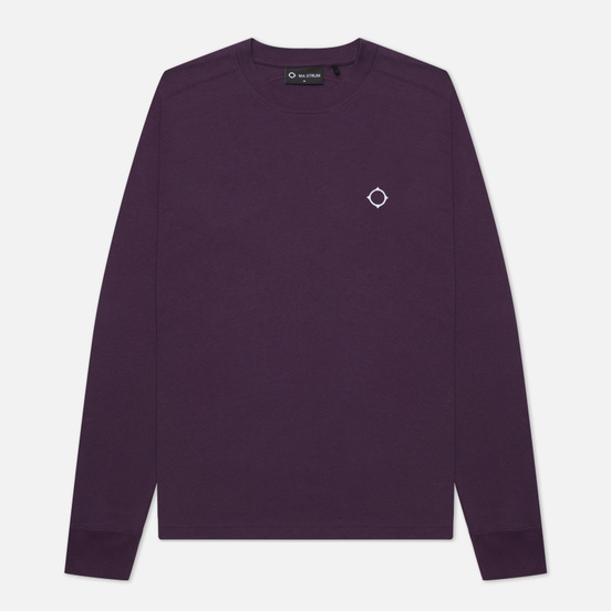 Мужской лонгслив MA.Strum Icon Embroidered ID Aubergine