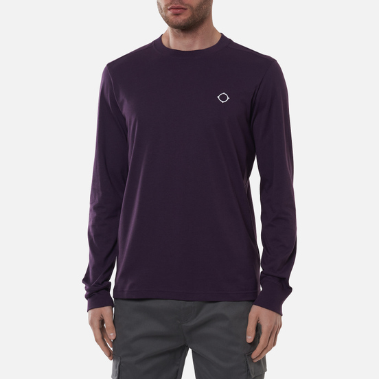 Мужской лонгслив MA.Strum Icon Embroidered ID Aubergine