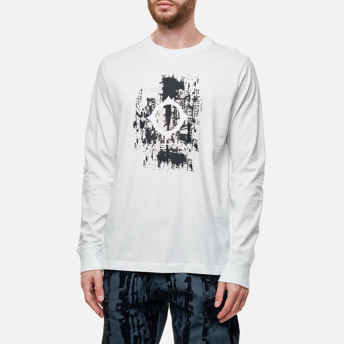 MA.Strum Мужской лонгслив Centre Chest Logo Print