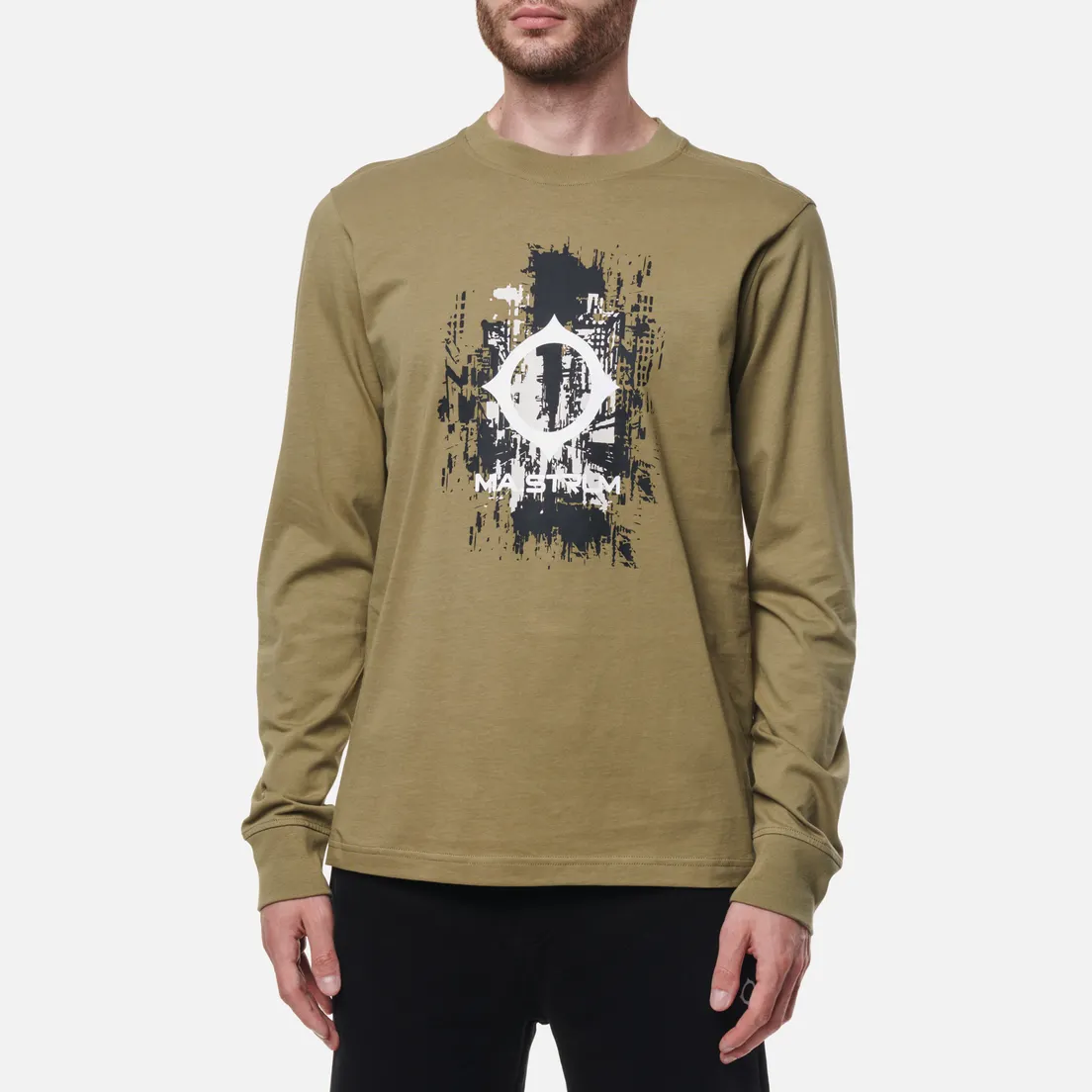 MA.Strum Мужской лонгслив Centre Chest Logo Print