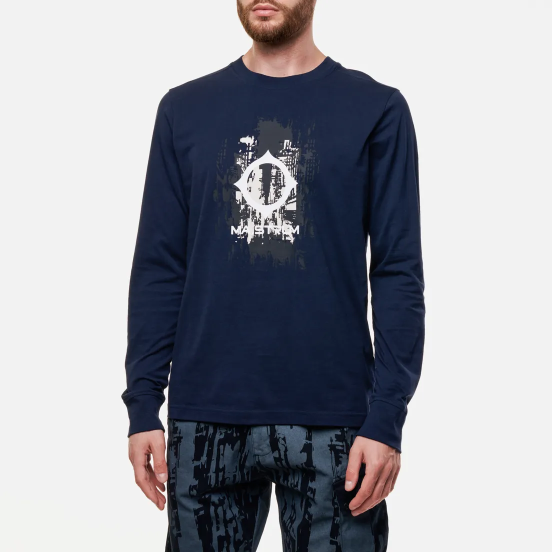 MA.Strum Мужской лонгслив Centre Chest Logo Print