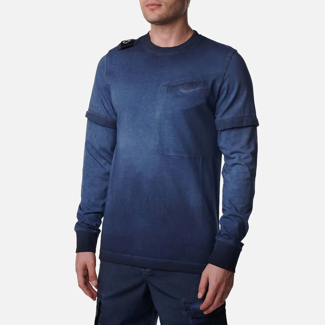 MA.Strum Мужской лонгслив Oil Wash Double Sleeve