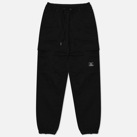 фото Мужские брюки alpha industries cargo jogger cotton, цвет чёрный, размер xs