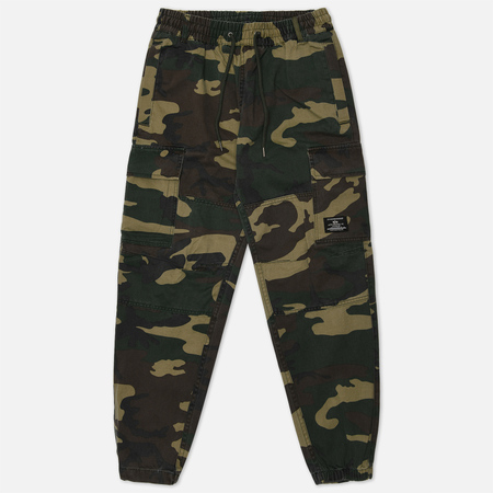 фото Мужские брюки alpha industries cargo jogger cotton, цвет камуфляжный, размер xs