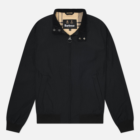  Мужская куртка харрингтон Barbour Royston Casual, цвет чёрный, размер L