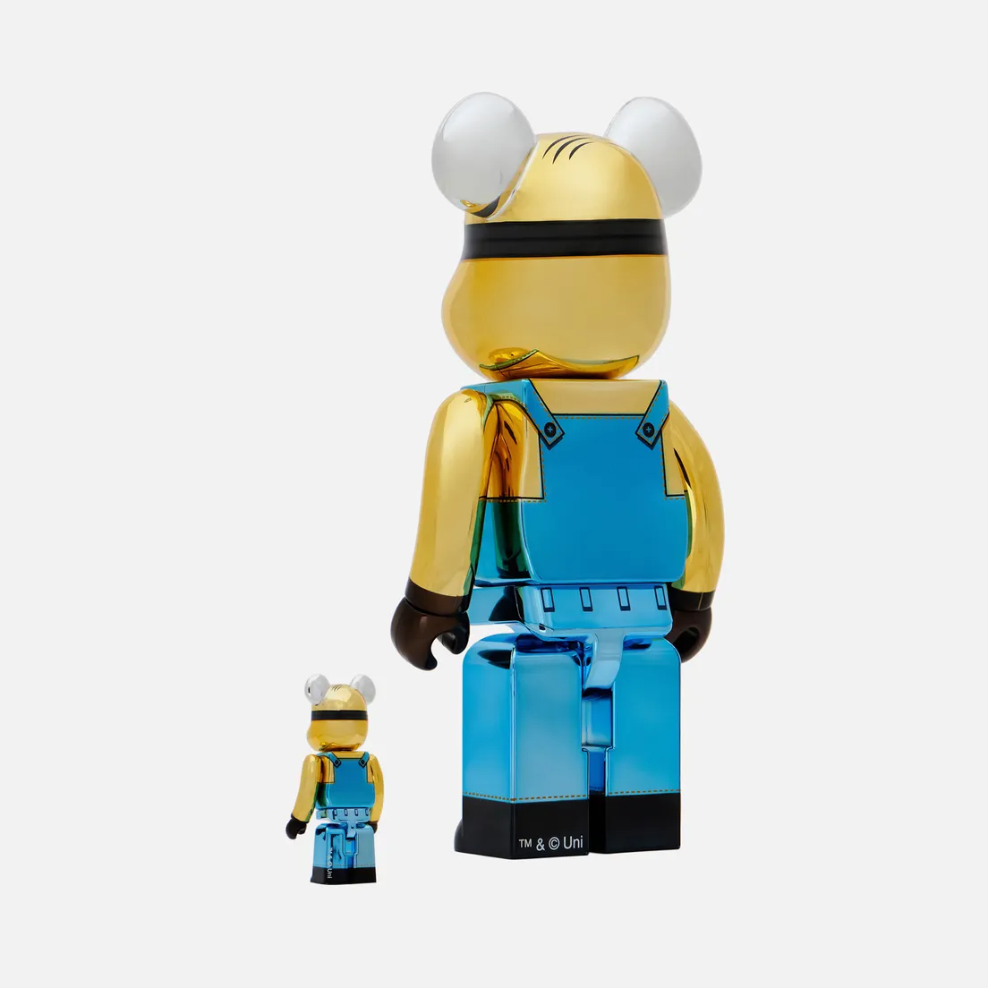 Medicom Toy Игрушка Minion Dave Gold Chrome 100% & 400%