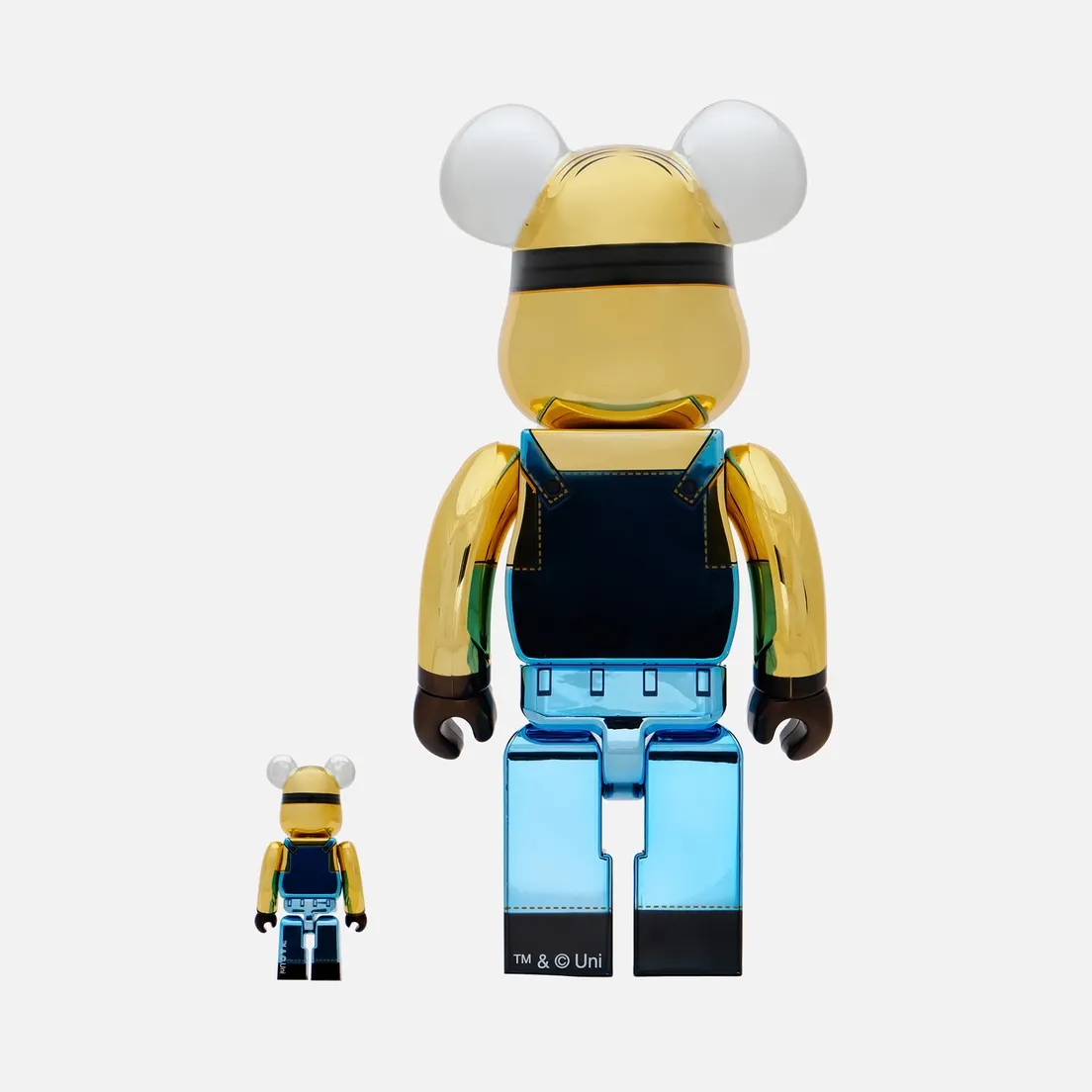 Medicom Toy Игрушка Minion Dave Gold Chrome 100% & 400%